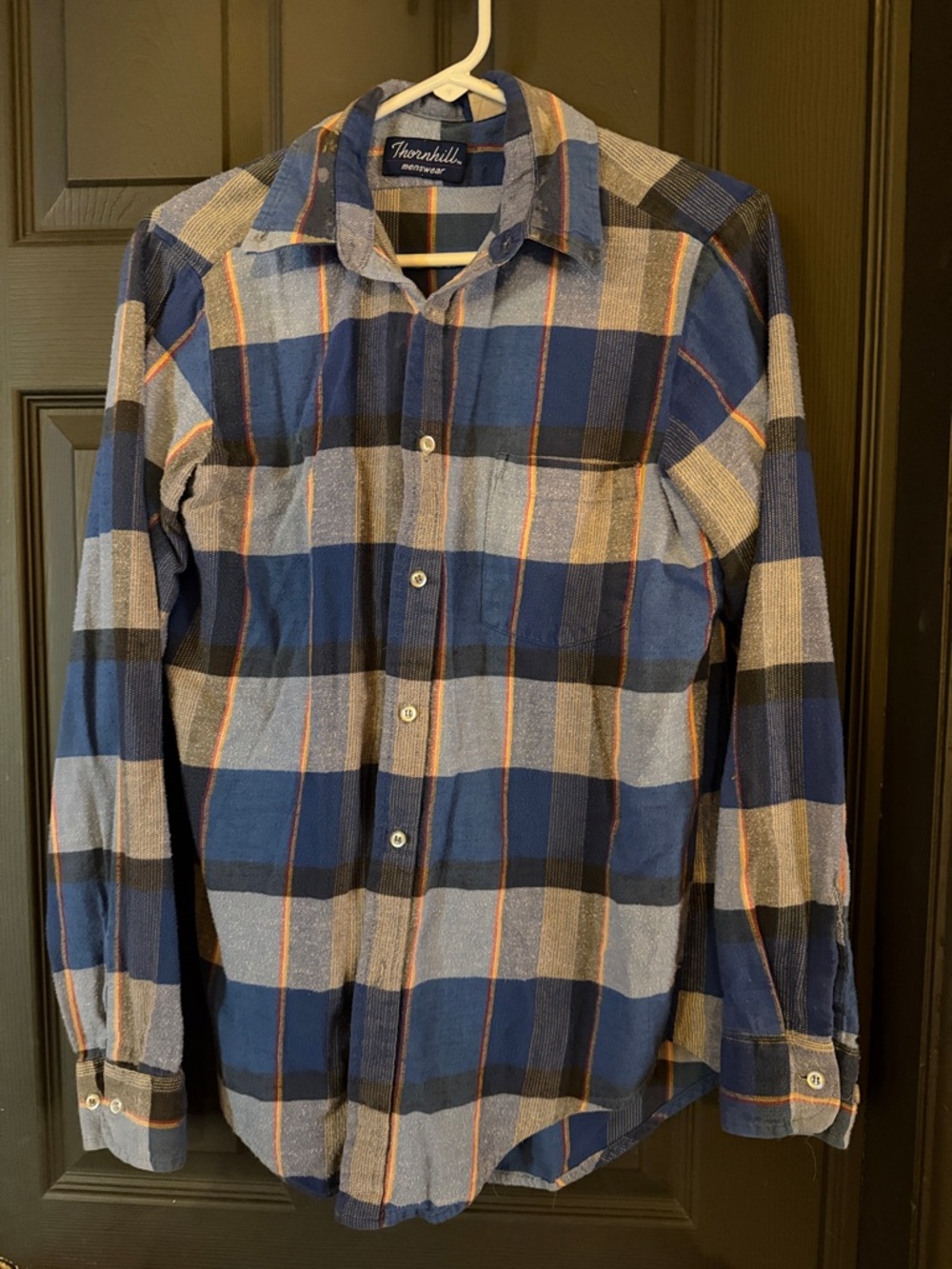 Thornhill Men's Blue Plaid Button-Down Shirt
